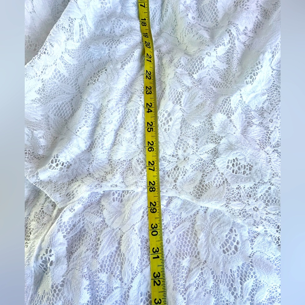 Trixxi White Lace Strapless High/Low Dress Size Medium - Picture 12 of 13